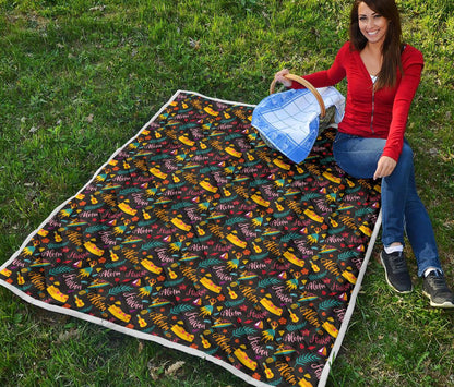 Aloha Hawaii Summer Design Themed Print Premium Quilt-JTAMIGO.COM