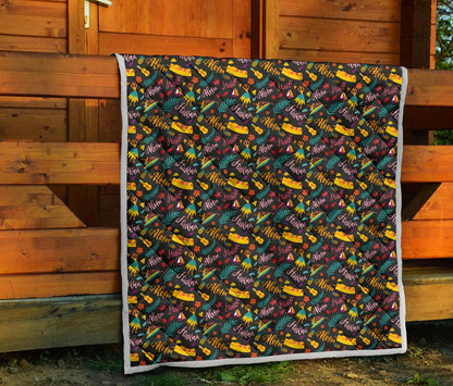 Aloha Hawaii Summer Design Themed Print Premium Quilt-JTAMIGO.COM