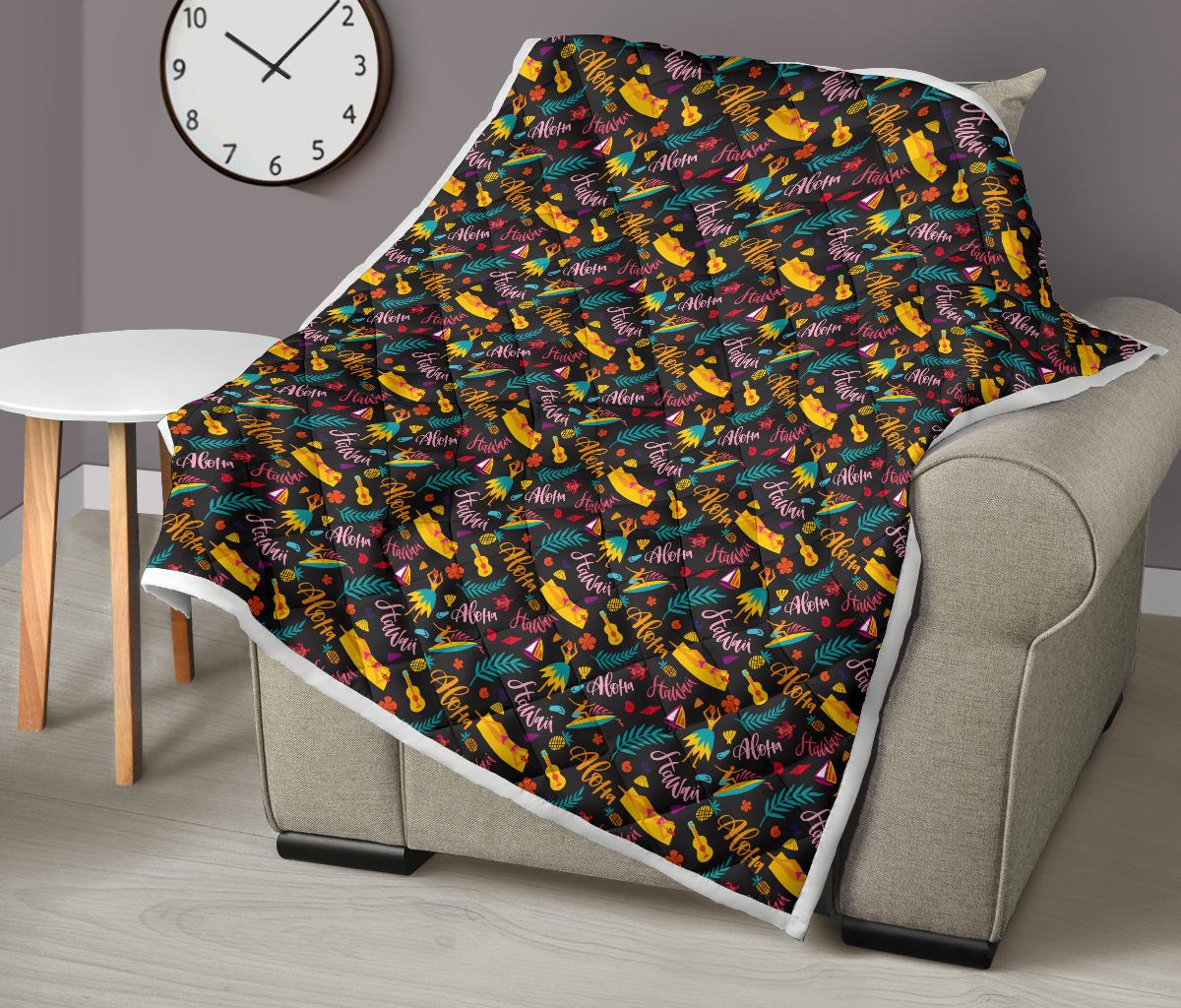 Aloha Hawaii Summer Design Themed Print Premium Quilt-JTAMIGO.COM