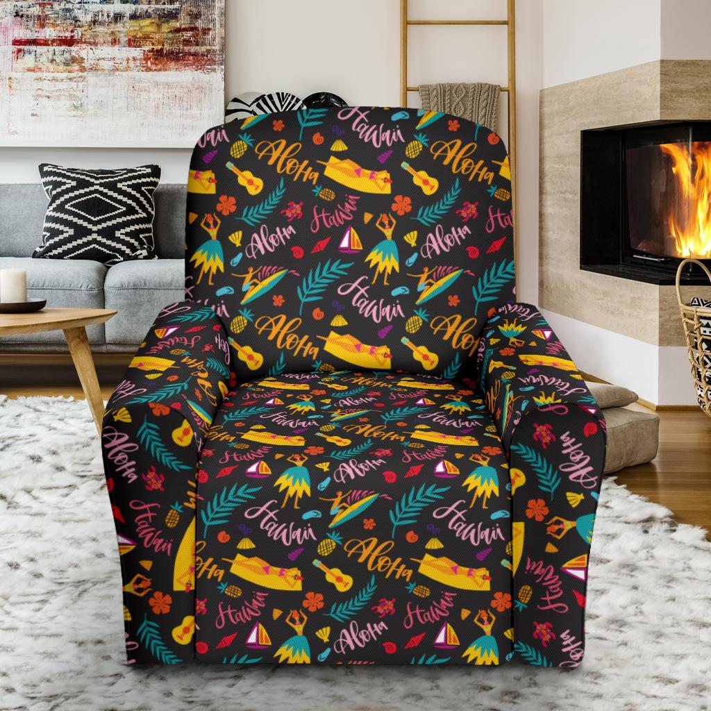 Aloha Hawaii Summer Design Themed Print Single Sofa Slipcover -JTAMIGO.COM