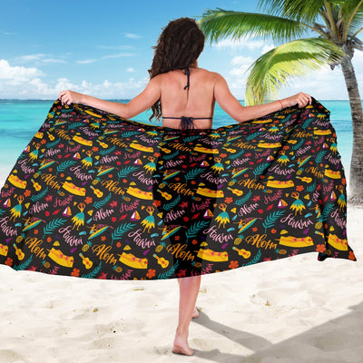 Aloha Hawaii Summer Design Themed Print Sarong Pareo Wrap