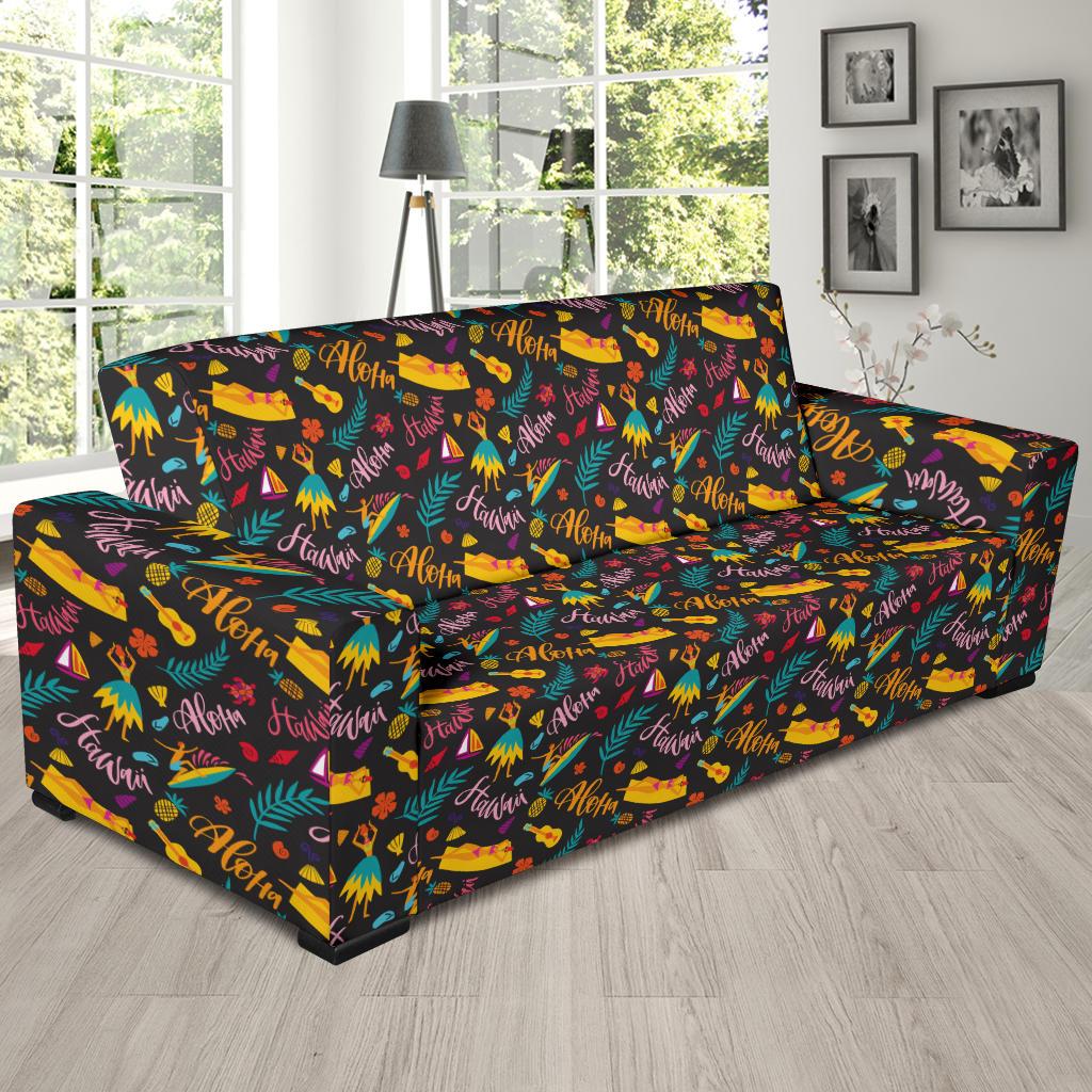 Aloha Hawaii Summer Design Themed Print Sofa Slipcover-JTAMIGO.COM