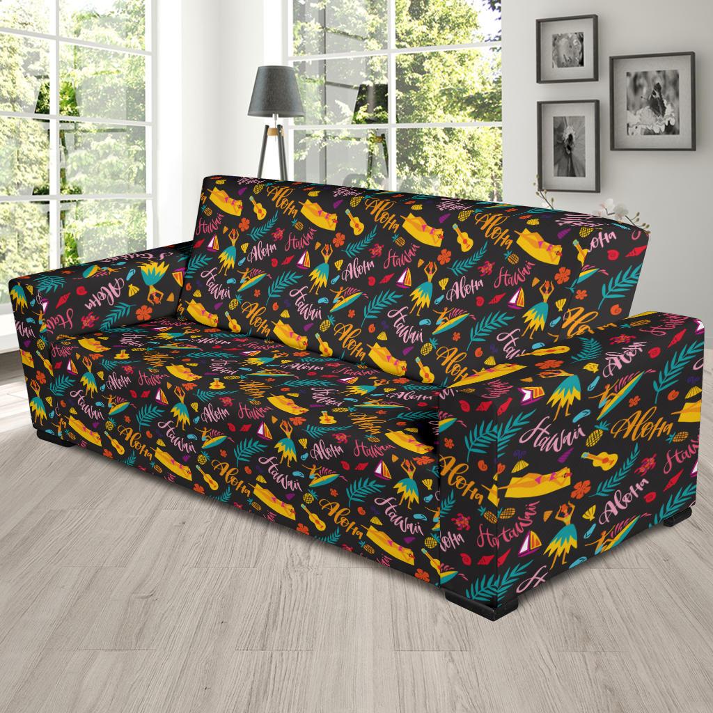 Aloha Hawaii Summer Design Themed Print Sofa Slipcover-JTAMIGO.COM