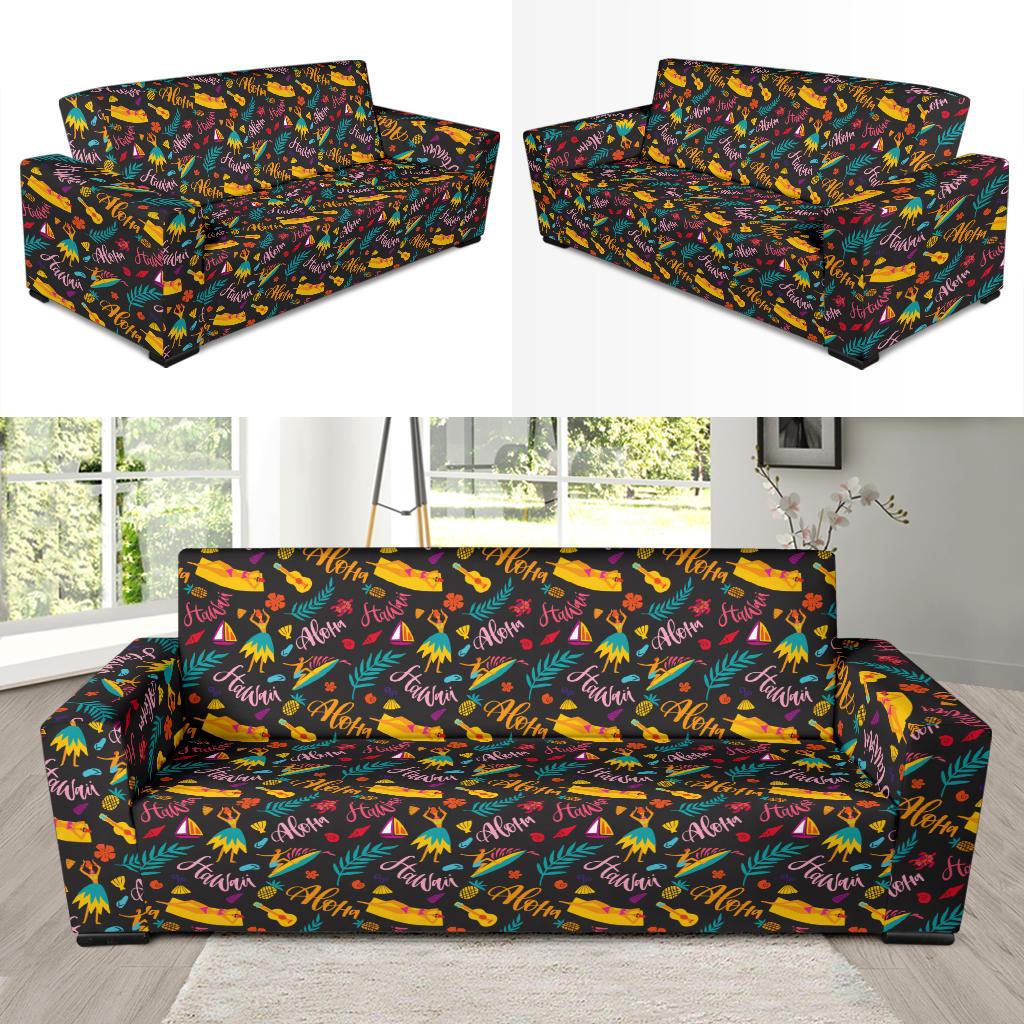 Aloha Hawaii Summer Design Themed Print Sofa Slipcover-JTAMIGO.COM