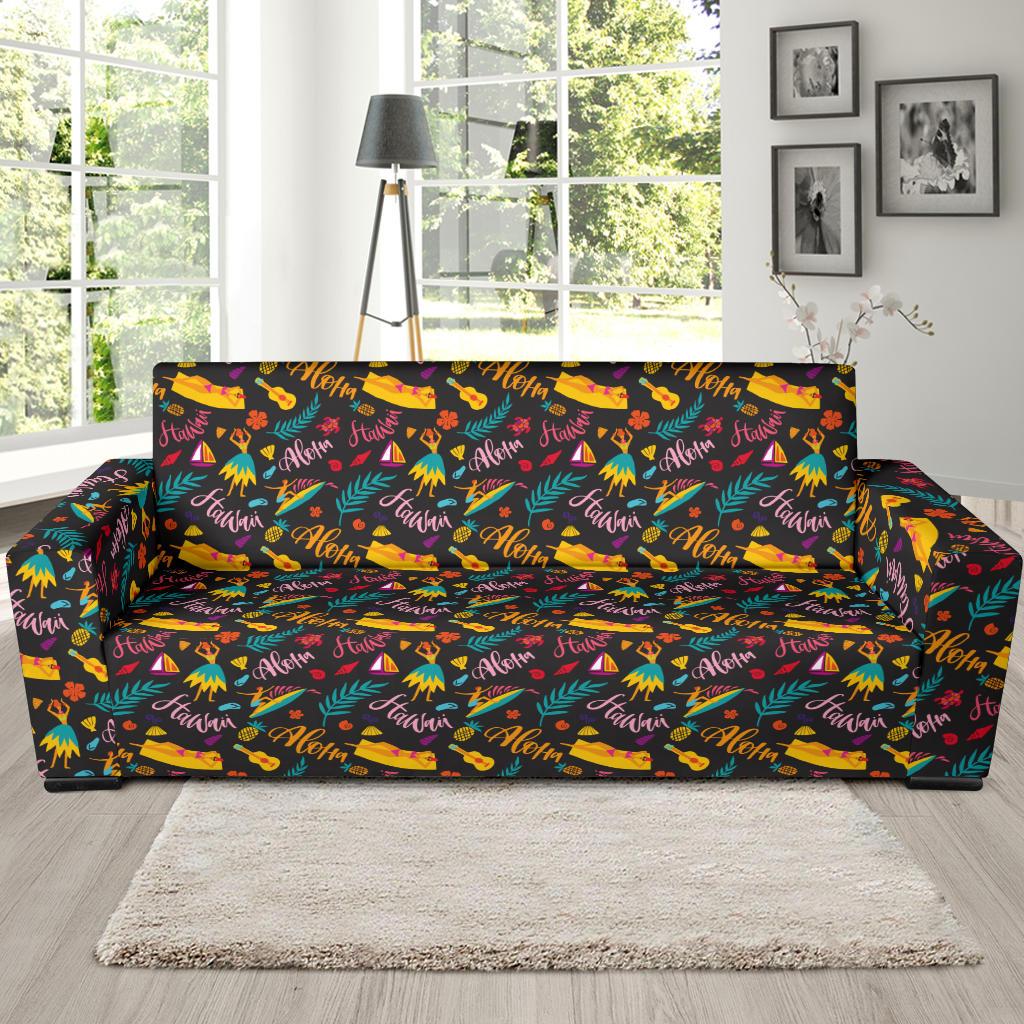 Aloha Hawaii Summer Design Themed Print Sofa Slipcover-JTAMIGO.COM