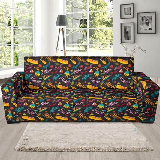 Aloha Hawaii Summer Design Themed Print Sofa Slipcover-JTAMIGO.COM
