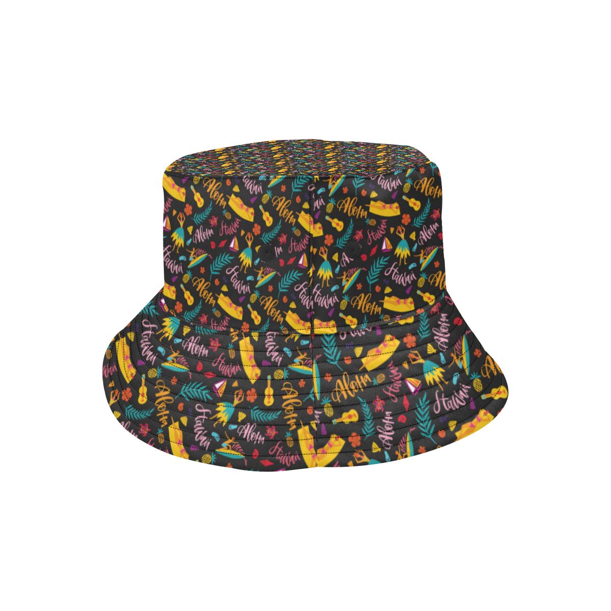 Aloha Hawaii Summer Design Themed Print Unisex Bucket Hat