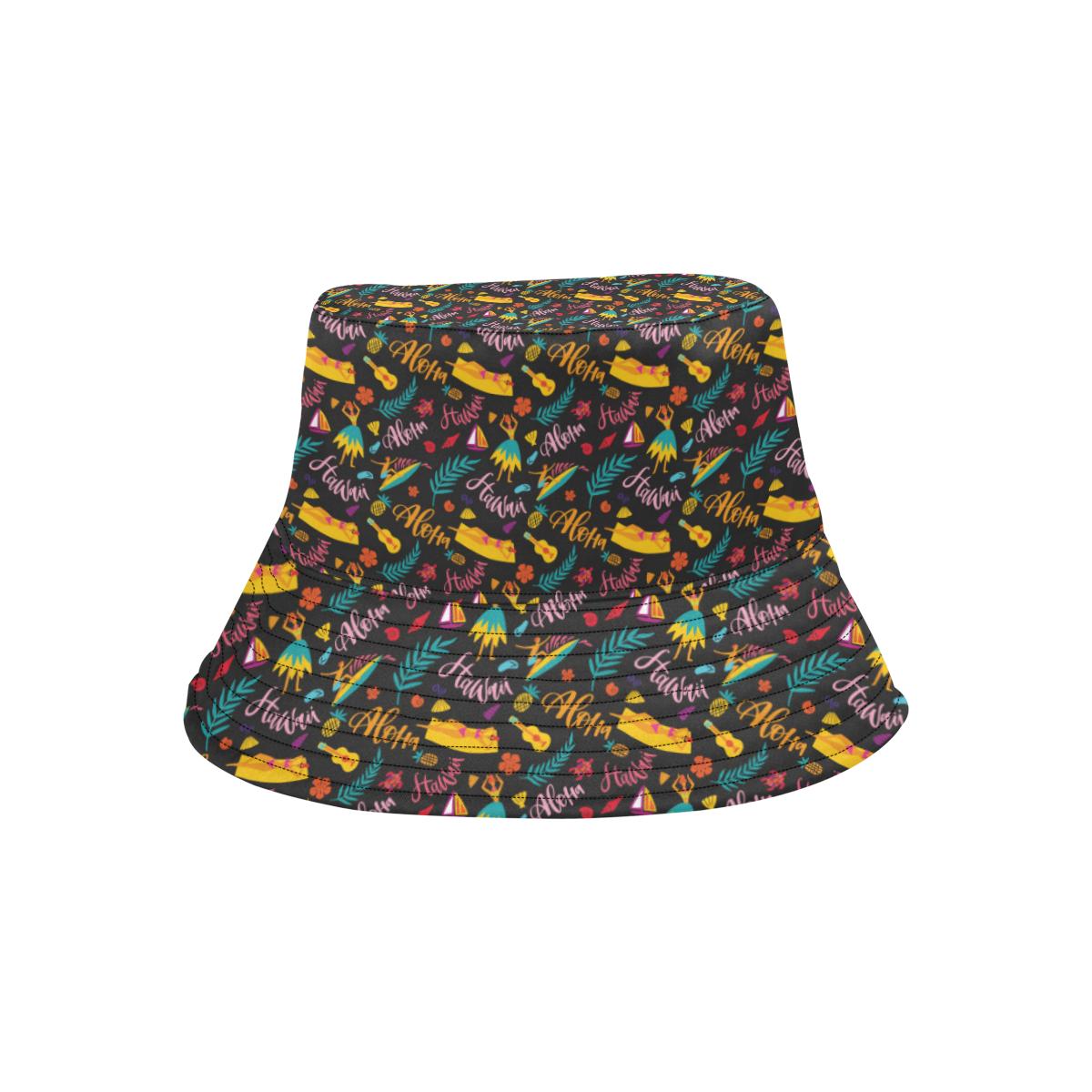 Aloha Hawaii Summer Design Themed Print Unisex Bucket Hat