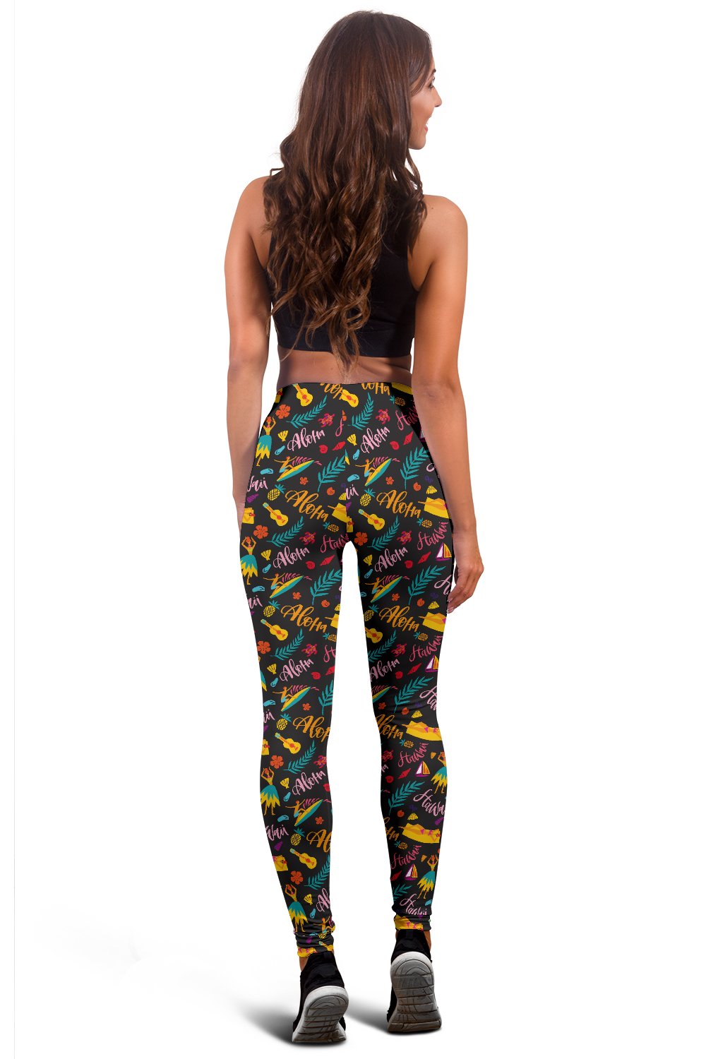 Aloha Hawaii Summer Design Themed Print Women Leggings
