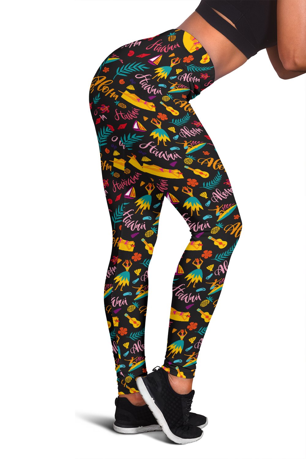 Aloha Hawaii Summer Design Themed Print Women Leggings