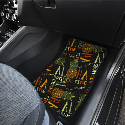 Aloha Hawaii Time Design Themed Print Car Floor Mats
