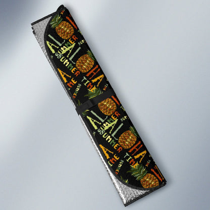 Aloha Hawaii Time Design Themed Print Car Sun Shade For Windshield