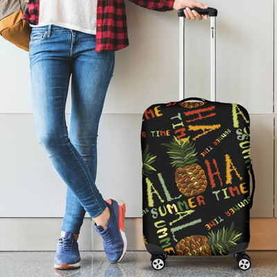 Aloha Hawaii Time Design Themed Print Luggage Cover Protector