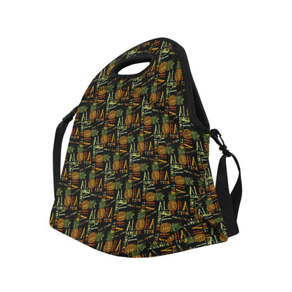 Aloha Hawaii Time Design Themed Print Neoprene Lunch Bag (Model 1669)(Large)-JTAMIGO.COM