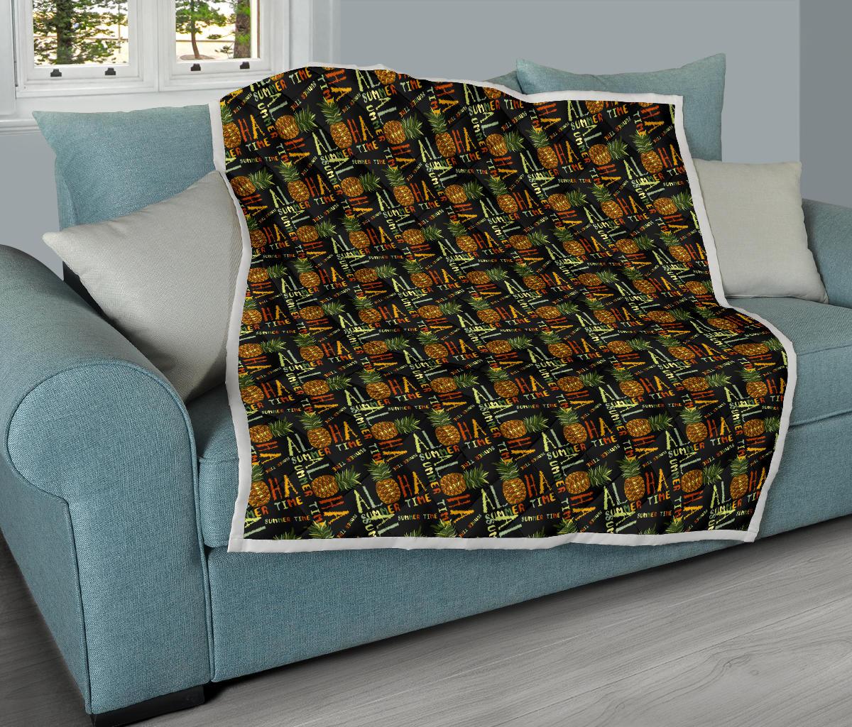 Aloha Hawaii Time Design Themed Print Premium Quilt-JTAMIGO.COM