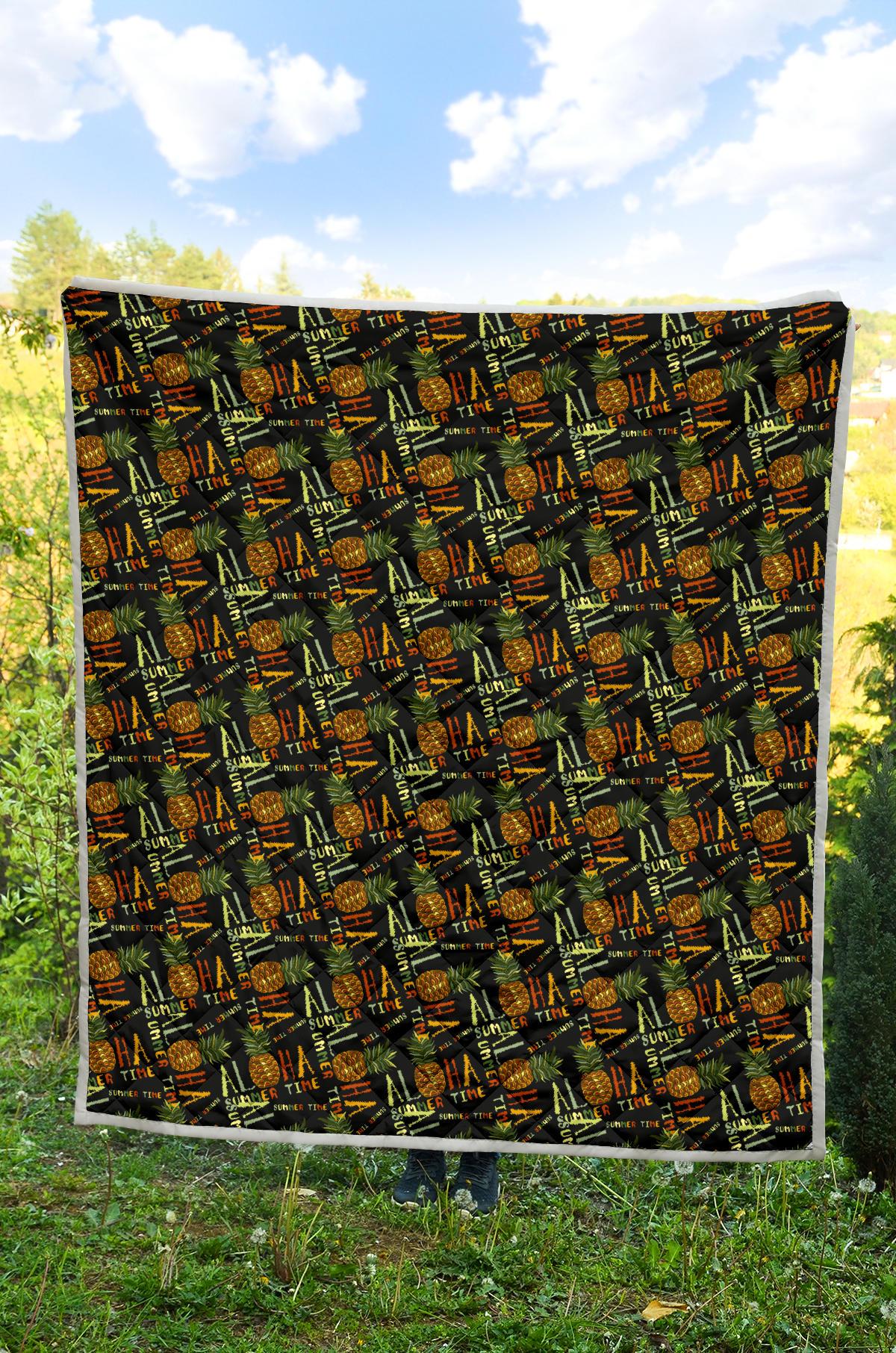 Aloha Hawaii Time Design Themed Print Premium Quilt-JTAMIGO.COM
