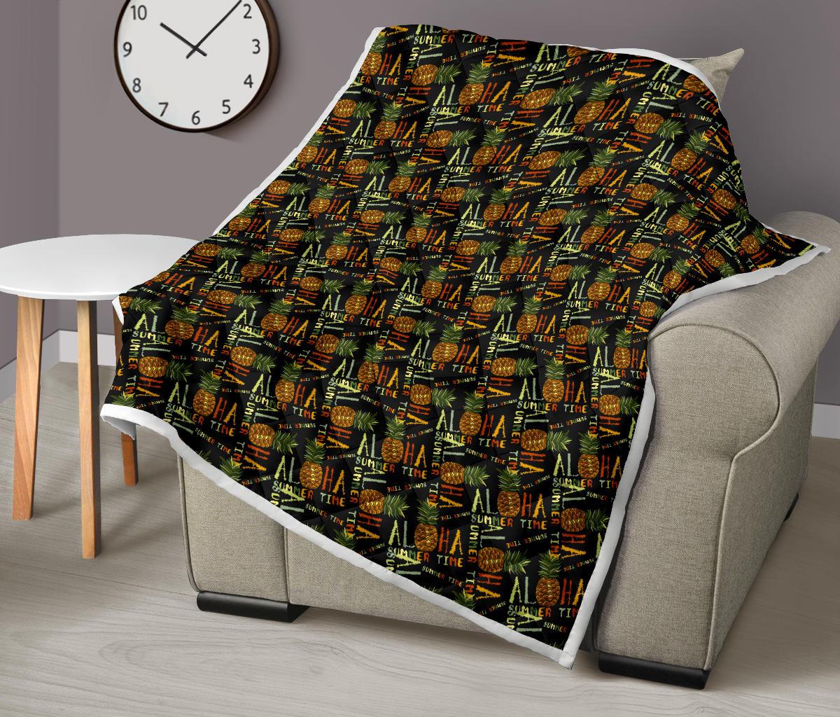 Aloha Hawaii Time Design Themed Print Premium Quilt-JTAMIGO.COM