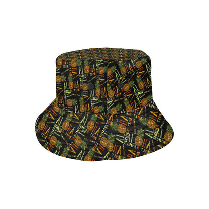 Aloha Hawaii Time Design Themed Print Unisex Bucket Hat