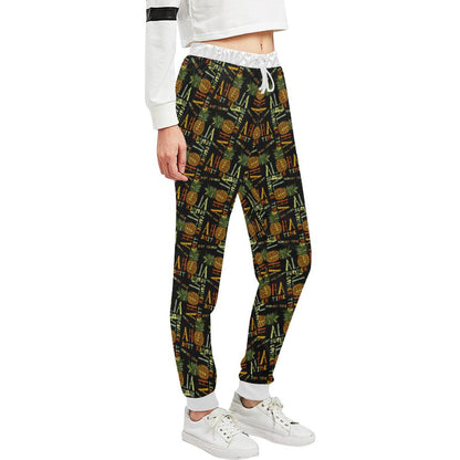 Aloha Hawaii Time Design Themed Print Unisex Casual Sweatpants (Model L11)-JTAMIGO.COM