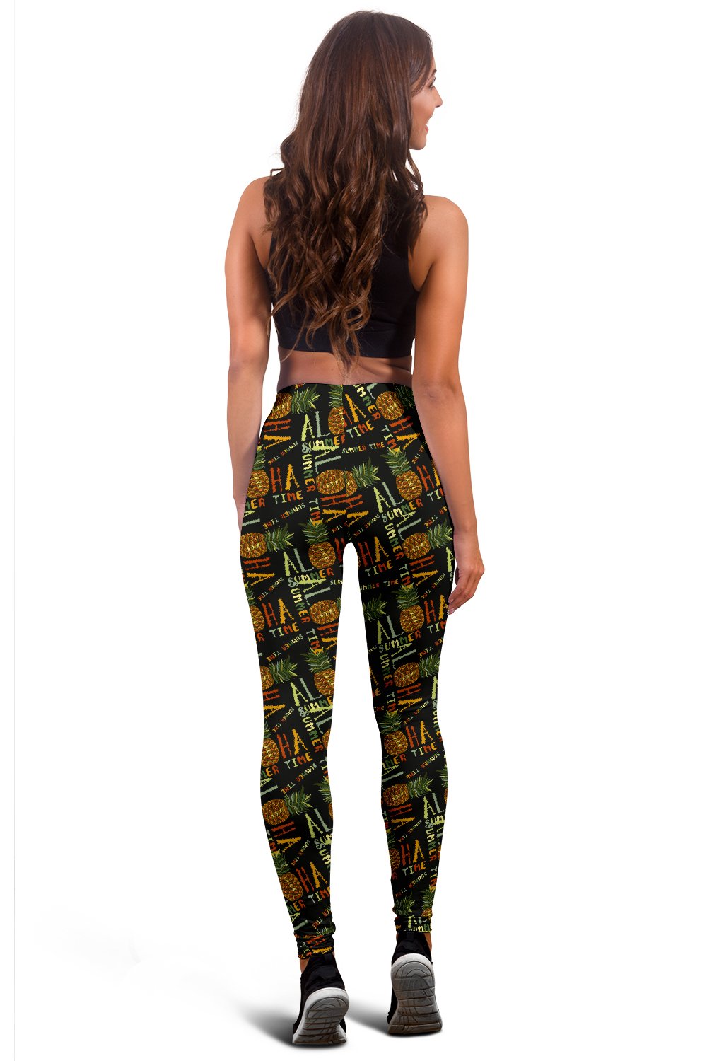 Aloha Hawaii Time Design Themed Print Women Leggings