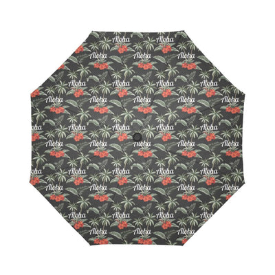 Aloha Palm Tree Design Themed Print Automatic Foldable Umbrella