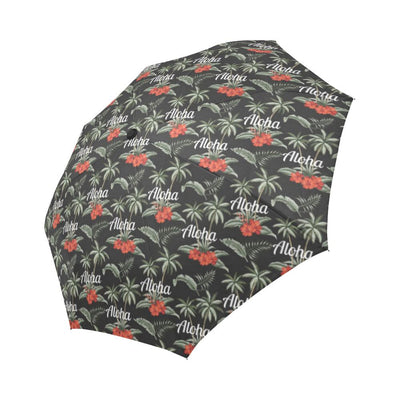 Aloha Palm Tree Design Themed Print Automatic Foldable Umbrella
