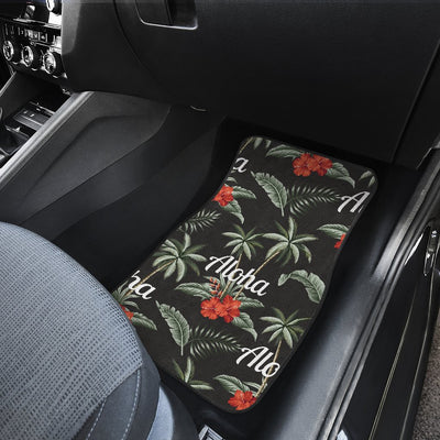 Aloha Palm Tree Design Themed Print Car Floor Mats