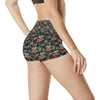 Aloha Palm Tree Design Themed Print High Waisted Spandex Shorts-JTAMIGO.COM