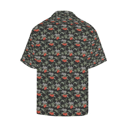 Aloha Palm Tree Design Themed Print Men Aloha Hawaiian Shirt