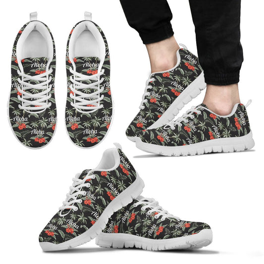 Aloha Palm Tree Design Themed Print Men Sneakers Shoes