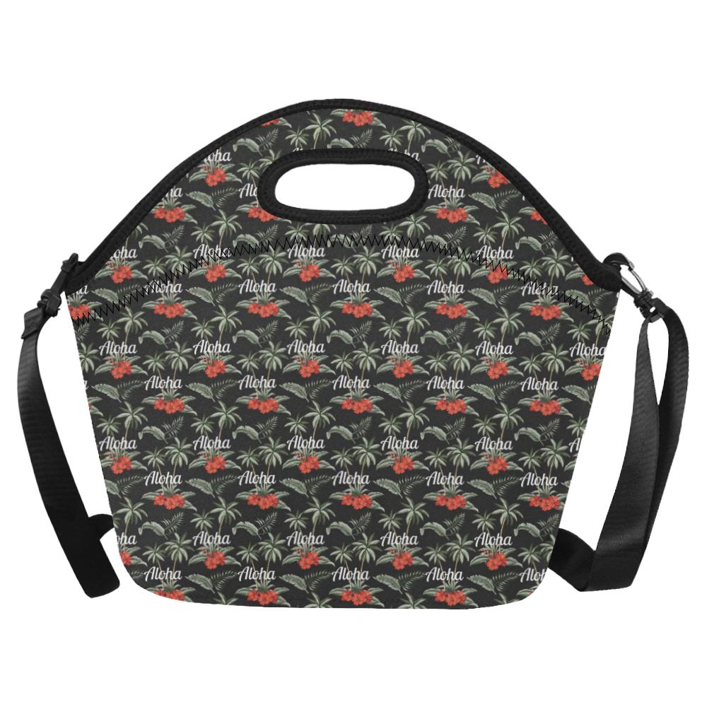 Aloha Palm Tree Design Themed Print Neoprene Lunch Bag (Model 1669)(Large)-JTAMIGO.COM
