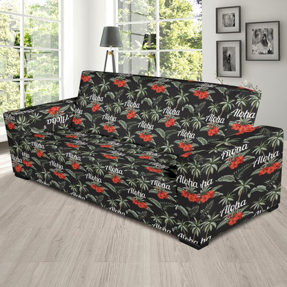 Aloha Palm Tree Design Themed Print Sofa Slipcover-JTAMIGO.COM