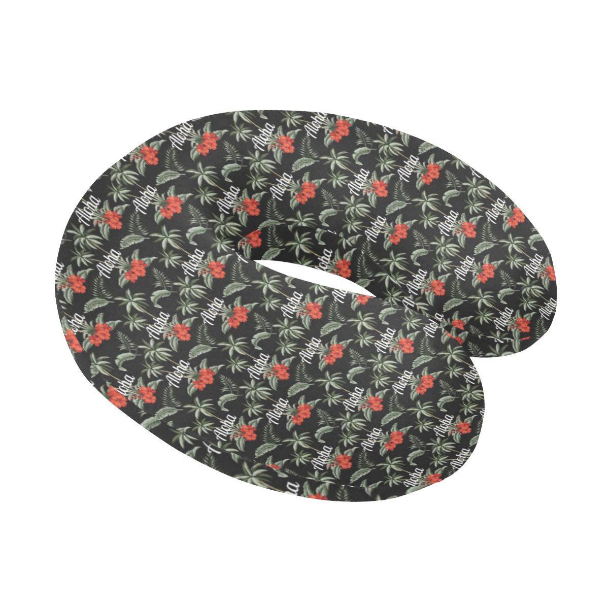 Aloha Palm Tree Design Themed Print U-Shaped Travel Neck Pillow-JTAMIGO.COM