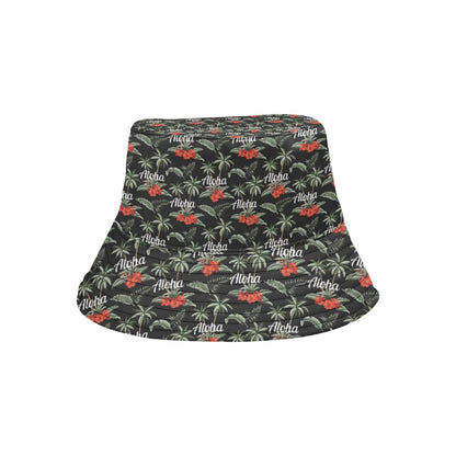 Aloha Palm Tree Design Themed Print Unisex Bucket Hat