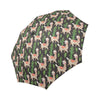 Alpaca Cactus Design Themed Print Automatic Foldable Umbrella