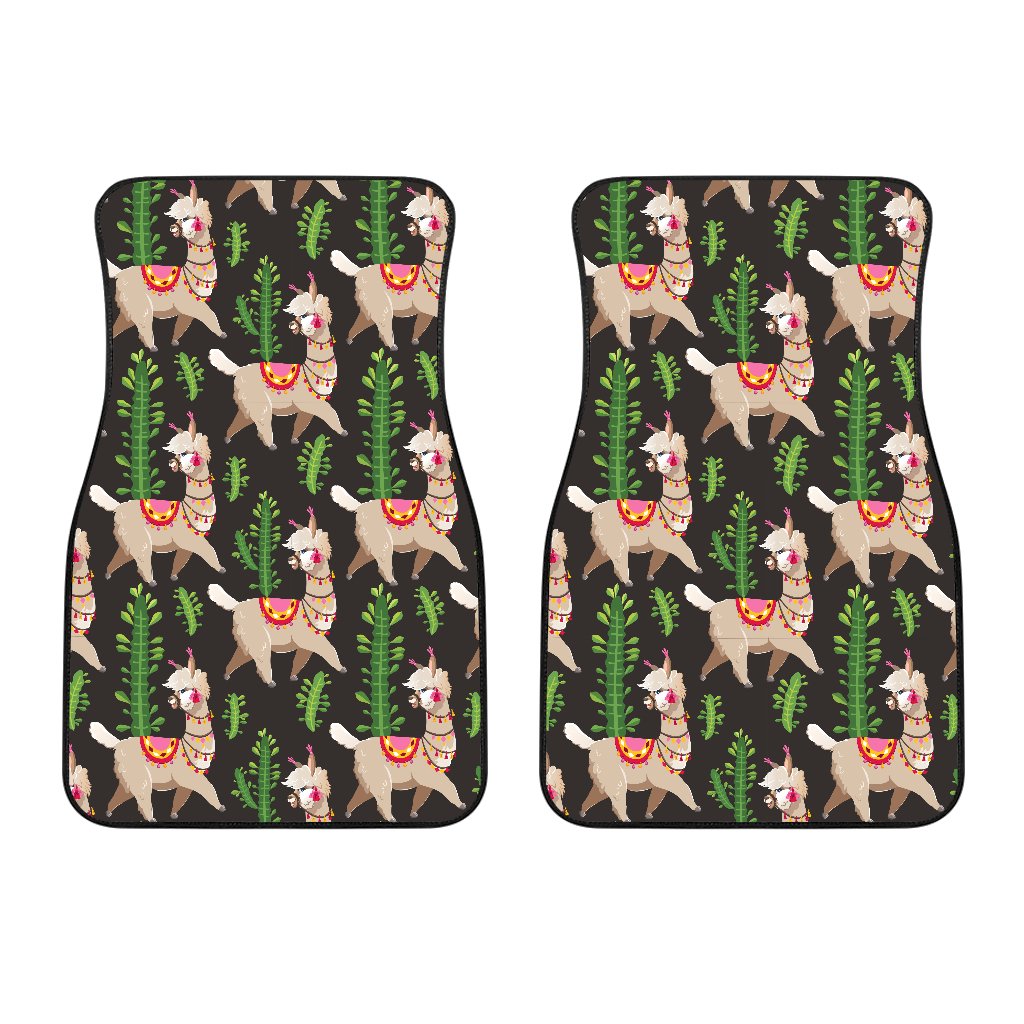 Alpaca Cactus Design Themed Print Car Floor Mats