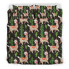 Alpaca Cactus Design Themed Print Duvet Cover Bedding Set