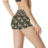 Alpaca Cactus Design Themed Print High Waisted Spandex Shorts-JTAMIGO.COM