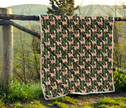 Alpaca Cactus Design Themed Print Premium Quilt-JTAMIGO.COM