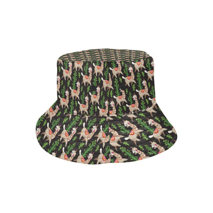 Alpaca Cactus Design Themed Print Unisex Bucket Hat