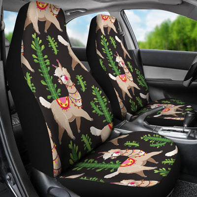 Alpaca Cactus Design Themed Print Universal Fit Car Seat Covers