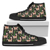 Alpaca Cactus Design Themed Print Women High Top Shoes