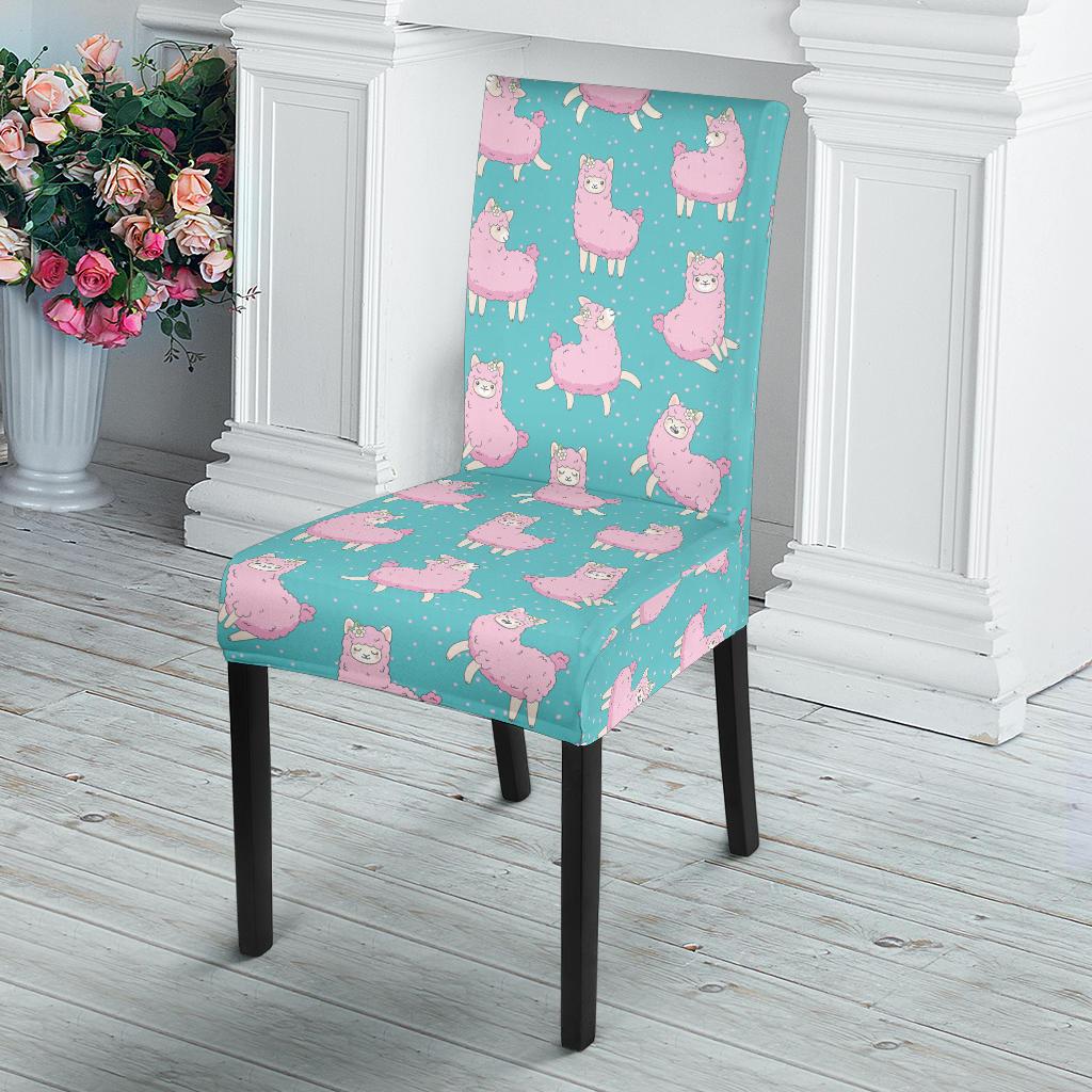 Alpaca Cartoon Design Themed Print Dinning Chair Slipper-JTAMIGO.COM
