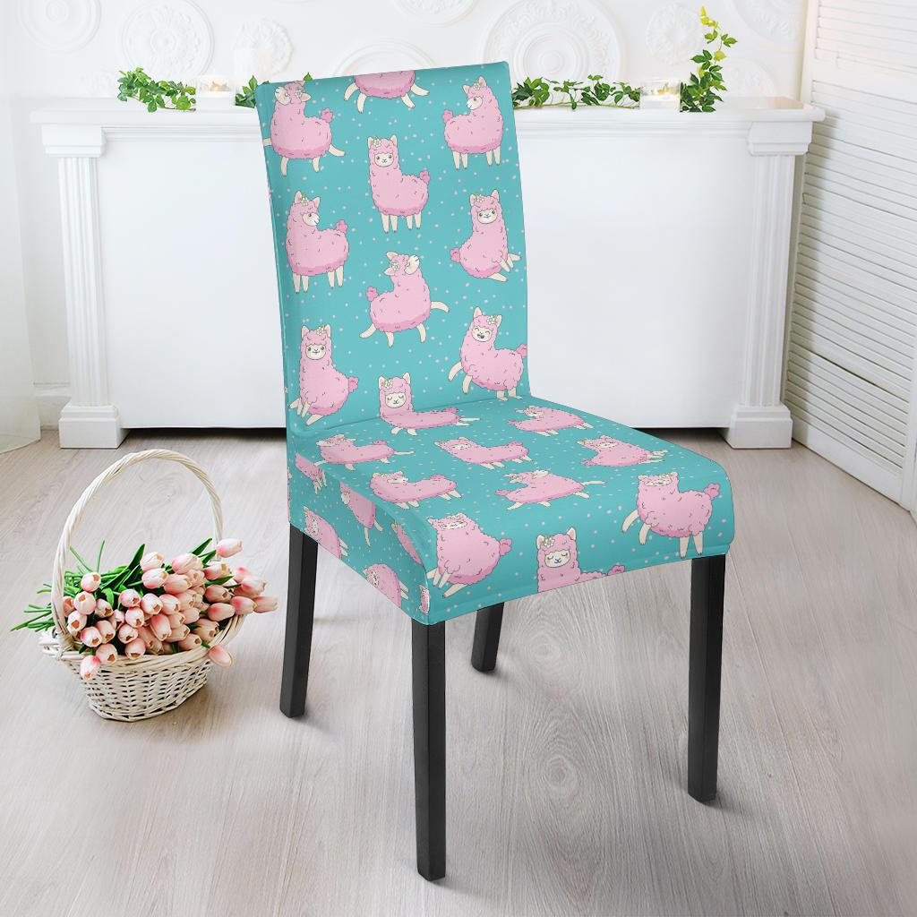 Alpaca Cartoon Design Themed Print Dinning Chair Slipper-JTAMIGO.COM