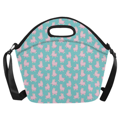 Alpaca Cartoon Design Themed Print Neoprene Lunch Bag (Model 1669)(Large)-JTAMIGO.COM