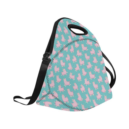 Alpaca Cartoon Design Themed Print Neoprene Lunch Bag (Model 1669)(Large)-JTAMIGO.COM
