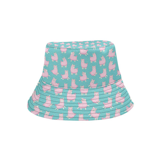 Alpaca Cartoon Design Themed Print Unisex Bucket Hat
