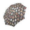 Alpaca Cute Design Themed Print Automatic Foldable Umbrella