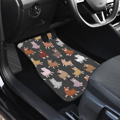 Alpaca Cute Design Themed Print Car Floor Mats