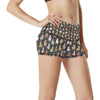 Alpaca Cute Design Themed Print High Waisted Spandex Shorts-JTAMIGO.COM